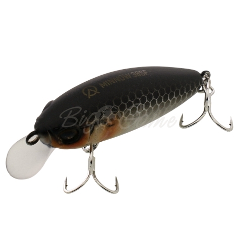 Воблер JACKALL Abbey Minnow 38SF цв. uv mat silver & black фото 1
