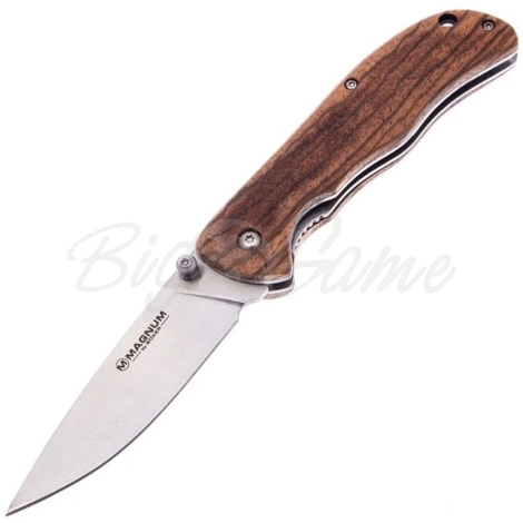 Нож складной полуавтоматический BOKER Backpacker сталь 440А рукоять Дерево цв. Коричневый фото 1