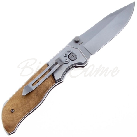 Нож складной полуавтоматический BOKER Forest Ranger сталь 7Cr17MOV рукоять Дерево цв. Коричневый фото 6