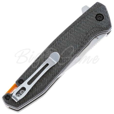 Нож складной полуавтоматический BOKER Border Forest Folder рукоять Микарта цв. Черный фото 3