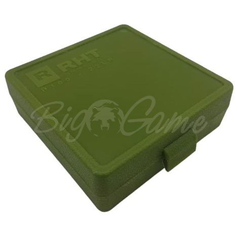Кейс для патронов RHT Ammo Box на 100 патронов .22LR RHT цвет зеленый фото 1