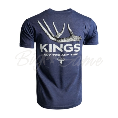 Футболка KING'S Whitetail Shed Tee цвет Heather Denim фото 3