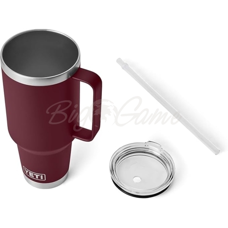 Термокружка YETI Rambler Straw Mug 1242 цвет Wild Vine Red фото 1