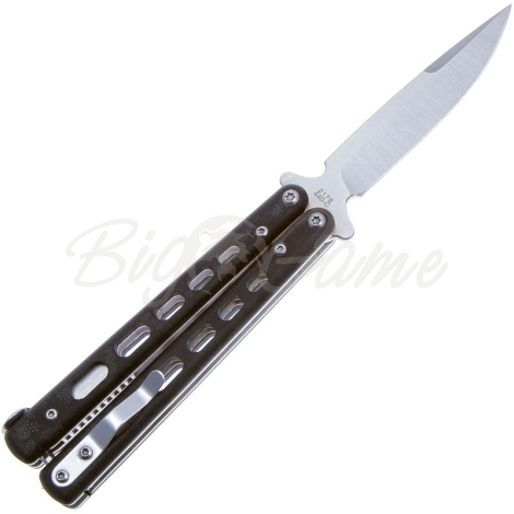 Нож с фиксированным клинком BOKER Balisong сталь 440C рукоять Стеклотекстолит G10 цв. Черный фото 5