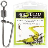 Вертлюг с карабином NORSTREAM Swing coastlock snap (10 шт.) № 8