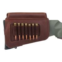 Патронташ на приклад ALLEN Westcliff Leather Buttstock Cartridge Carrier цвет Brown превью 3