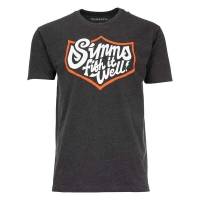 Футболка SIMMS Fish It Well Badge T-Shirt цвет Charcoal Heather превью 2