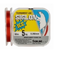 Леска SUNLINE Siglon Ice Fishing 50 м цв. красный 0,165 мм