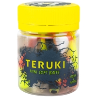 Червь TERUKI Flash 8 см (7 шт.) зап. сыр цв. Black/Orange/Chartreuse превью 3