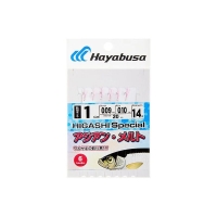 Оснастка готовая HAYABUSA Sabiki I9 1,4 м 0,1 мм цв. uv green кр. № 1 цв. gold
