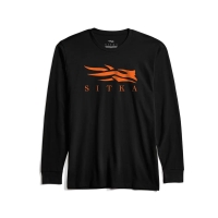 Лонгслив SITKA Icon LS Tee цвет Black / Ultra Orange