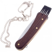 Нож складной полуавтоматический FOX KNIVES Mushrooms Knife сталь 440 рукоять Дерево цв. Коричневый превью 2