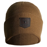 Шапка KING'S Cuffed Basic Beanie w/Leather Patch цвет Khaki
