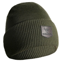 Шапка KING'S Cuffed Basic Beanie w/Leather Patch цвет Olive превью 2
