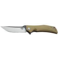 Нож складной BESTECH Scimitar сталь D2 рукоять G-10 бежевая