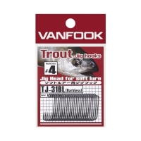 Крючок одинарный VANFOOK Trout Jig Hook TJ-31BL цв. NS Black № 6 (25 шт.)