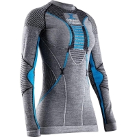 Термокофта X-BIONIC Apani4.0 Merino Shirt Round Neck Lg Sl W цвет Черный / Серый / Бирюзовый