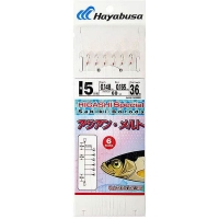 Оснастка готовая HAYABUSA Sabiki Boroda H6 3,6 м 0,165 мм цв. green кр. № 5 цв. white nickel