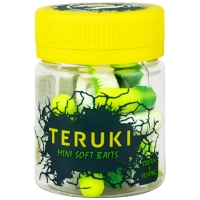 Червь TERUKI Roy 6,5 см (7 шт.) зап. сыр цв. White/Chartreuse/Green превью 3