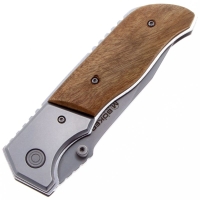 Нож складной полуавтоматический BOKER Forest Ranger сталь 7Cr17MOV рукоять Дерево цв. Коричневый превью 4