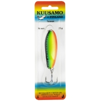 Блесна колеблющаяся KUUSAMO Taimen 75/25 код цв. BL/GR/Fye/FR-S  превью 2