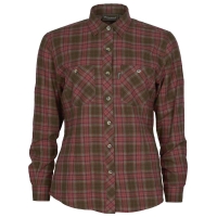 Рубашка PINEWOOD WS Felicia Flannel Shirt цвет Dark Mossgreen / Rusty Pink