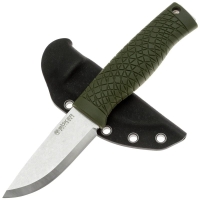 Нож с фиксированным клинком BOKER Bronco Mini Scandi сталь CPM 3V рукоять Термопластик цв. Зеленый превью 2