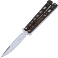 Нож с фиксированным клинком BOKER Balisong сталь 440C рукоять Стеклотекстолит G10 цв. Черный