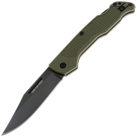 Нож складной полуавтоматический ONTARIO Camp Plus EDC Linerlock сталь AISI 420 рукоять Пластик цв. Зеленый