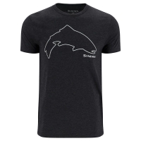 Футболка SIMMS Trout Outline T-Shirt цвет Dark Gunmetal Heather