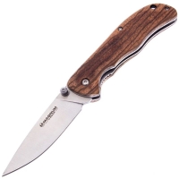 Нож складной полуавтоматический BOKER Backpacker сталь 440А рукоять Дерево цв. Коричневый