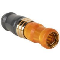 Манок на белолобого гуся D.E.D CUSTOM CALLS Зов вдовы Call of widow Short barrel (делрин) с гравировкой цв. Оранжевый перламутр / Серый превью 5