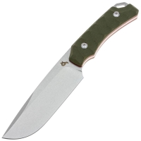 Нож с фиксированным клинком FOX KNIVES Lynx сталь D2 рукоять Стеклотекстолит G10 цв. Зеленый