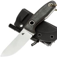 Нож с фиксированным клинком FOX KNIVES Viator сталь D2 рукоять Микарта цв. Черный превью 2