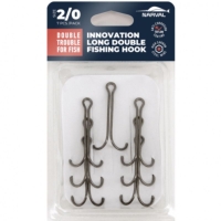 Крючок двойной NARVAL Fishing Long Double Trouble Teflon Coating №2/0 (7 шт.)