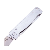 Нож складной полуавтоматический BOKER Atlas Multi SW Sandvik 12C27 рукоять Нержавеющая сталь цв. Серый превью 2