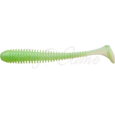 Червь KEITECH Sexy Impact 3,8" (10 шт.) цв. EA#11 Lime Chartreuse Glow фото 1