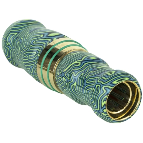 Манок на белолобого гуся D.E.D CUSTOM CALLS Зов вдовы Call of widow Short barrel (делрин) цв. Бирюзовый многоцвет фото 5
