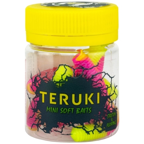 Червь TERUKI Roy 6,5 см (7 шт.) зап. сыр цв. Pink/Chartreuse фото 3