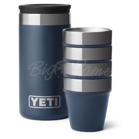 Набор рюмок YETI Shot Glasses & Case цв. Navy фото 1