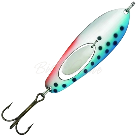 Блесна колеблющаяся KUUSAMO Taimen SUPER 75/17 код цв. FR/BLU/Gre-S фото 1