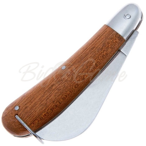 Нож складной полуавтоматический FOX KNIVES Gardening Country сталь С70 рукоять Дерево цв. Коричневый фото 3